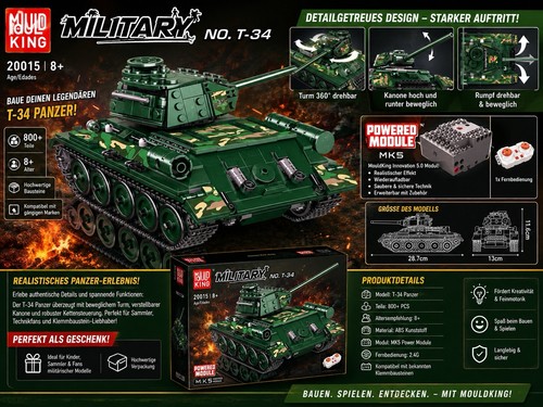 Mould king military 34 - military, t-34