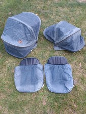 Bugaboo Donkey Bekleidungsset DIESEL. 2X Sonnendach 2X Winddecke. Jeansblau Set
