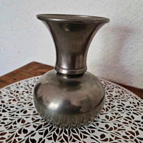 Vintage zinn vase gestempelt - zinn,
