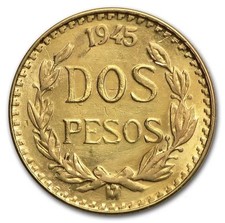 MEXIKO 2 PESOS GOLDMÜNZE –