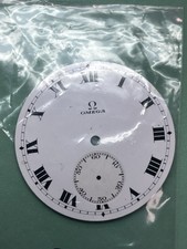 Omega Taschenuhr Zifferblatt - Glasemaille - Ersatzteil neu - aus Lager