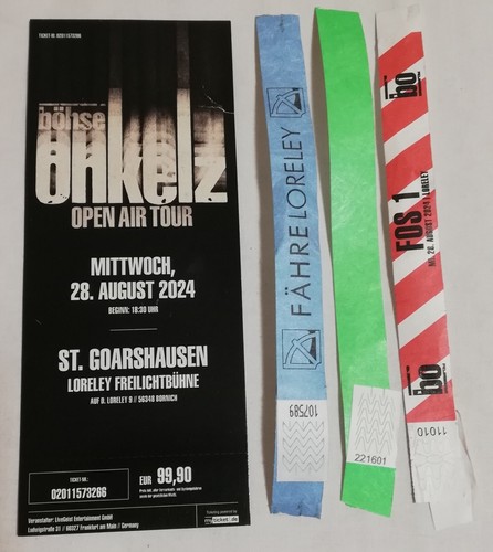 Böhse onkelz ticket loreley - onkelz,