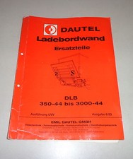 Teilekatalog / Ersatzteilliste Dautel Ladebordwand - Stand 06/1993