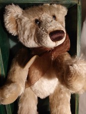 Antik Teddybär sehr alter Teddy mit Stroh gefüllt