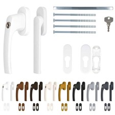 Alu Terrassentürgriff Balkontürgriff Balcony mit Flachgriff  - abschließbar