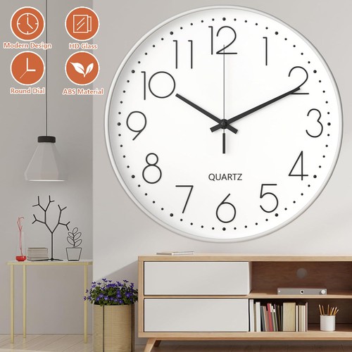 Lautlos rund wanduhr - 30cm, ohne