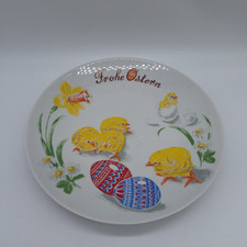DDR Henneberg Porzellan Osterteller Teller Frohe Ostern 