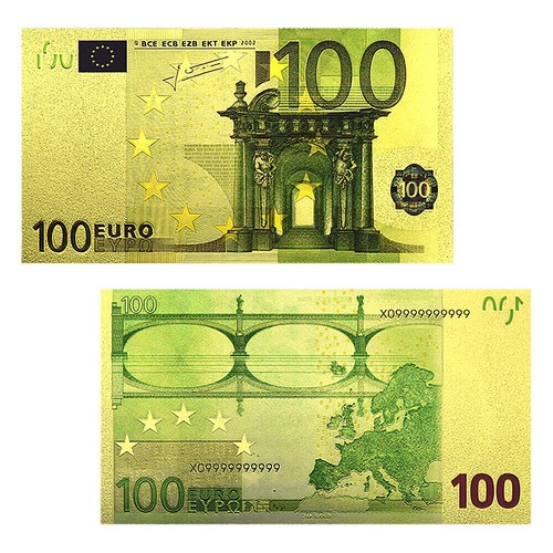 Euro schein 100er vergoldet - euro,