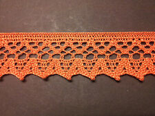 (€ 1,90/m) rostrote Webborte Klöppelborte Bordüre Breite: ca. 3,3 cm
