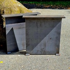 1 Set Wangen Gestell Bank Couch Tisch Füße Beine Stahlwange Industrie Design