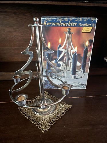 Versilberter kerzenständer - versilberter,