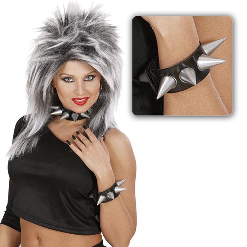Biker armband schwarz silber - biker,