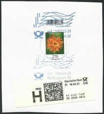 3475 S Zd 3, Habichtskraut , Briefstück PRIO , gest Tintenstrahlentwertung & OSt