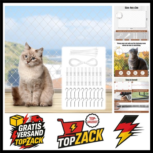 Katzennetz balkon 4x3 nylon - katzennetz,