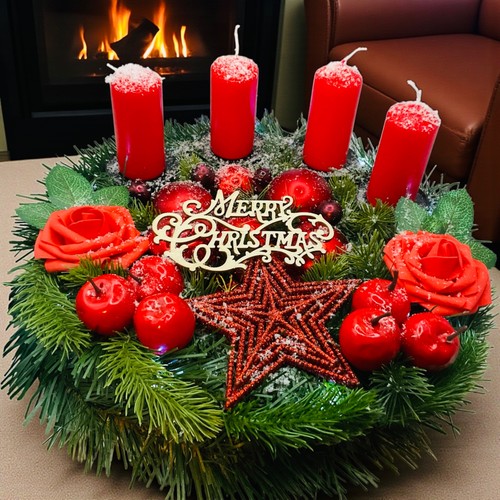 Adventskranz adventsgesteck - adventskranz,
