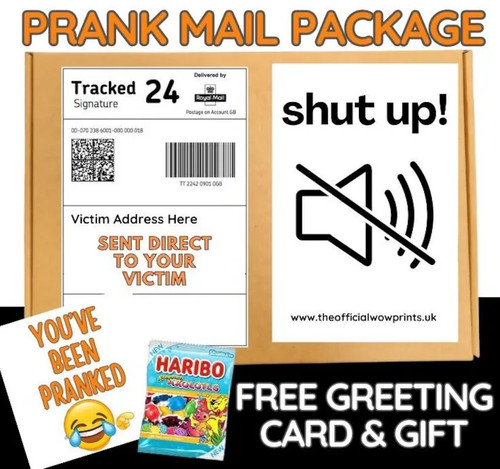 Lustiges streich post paket - streich,