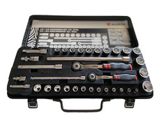 WÜRTH Zebra 3/8"+1/4" Steckschlüsselsatz Knarrenkasten Ratschenkasten 35 teilig