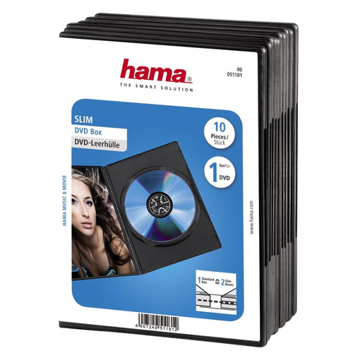 Hama dvd slim box - hama, 10er-pack