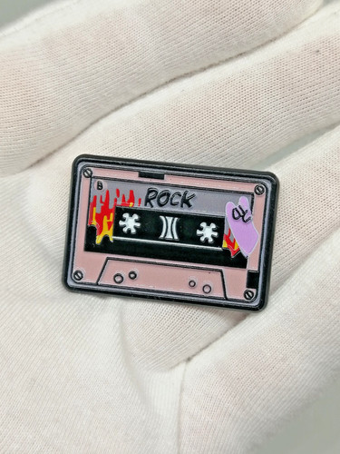 Rock pin anstecknadel emaille - rock,