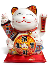 Maneki Neko Winkekatze  Feng
