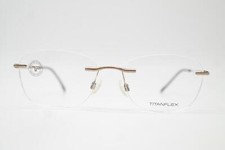 Brille TITANFLEX 823015 Goldbronze Randlos Brillengestell eyeglasses Neu