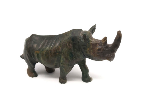 Steinfigur nashorn - steinfigur,