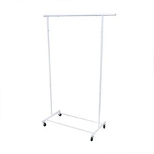 Kleiderständer Garderobenständer Kleiderstange stabil auf Rollen + Schuhregalen