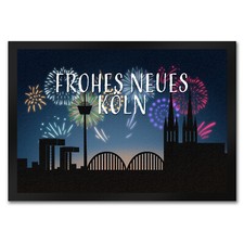 Frohes Neues Köln Fußmatte in 35x50 cm