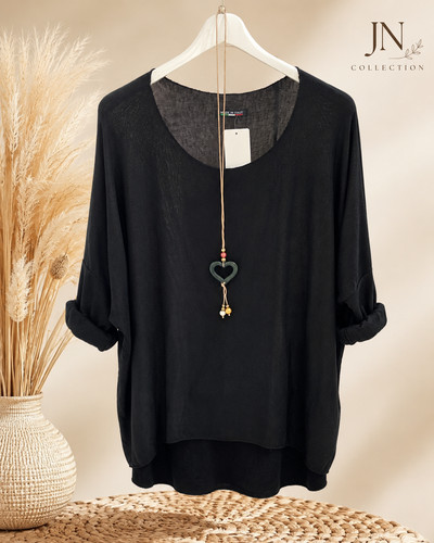 Damen pullover herzkette made - pullover,