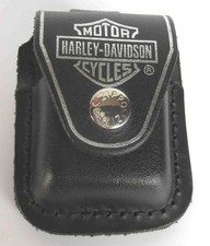 Zippo Harley Davidson Leder Feuerzeug Etui Druckknopfverschluss Gürtelschlaufe
