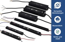 LED Netzteil 12V IP67 Slim 18W–200W Horoz Trafo Transformator Wasserdicht