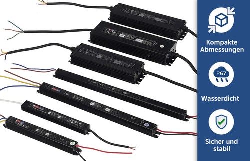 Led netzteil 12v - ip67, slim