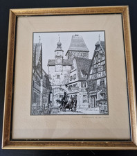 Tuschezeichnung Rothenburg