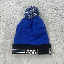 Bud Light Unisex Mütze Beanie Blau Winter Strickmütze OneSize Vintage Sport Team