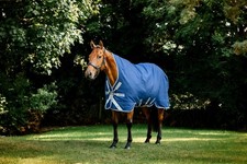 Horseware RHINO WUG 100g lite Regendecke Navy/Titanium Grey Regendecke Weidedeck
