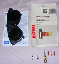 Konvolut Schweißen Zubehör, Schutzgasdüse, Autogen, Schutzbrille