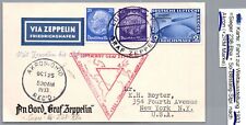 Graf Zeppelin Beleg - 50 Ozeanüberquerung 1933 - Akron nach New York USA