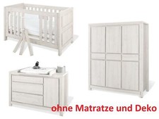 Pinolino 100063Bg 3-Teilig LINE Kinderbett Breite Wickelkommode Kleiderschrank