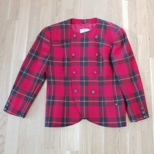 Etienne Aigner Vintage-Damen Blazer Wolle Rot elegant D Gr: 38/40 hochwertig Top