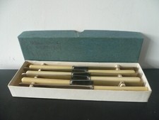 Ein Vintage sechsteiliges Set 'Harrods' 'Art Deco' 'Alpha' rostfrei Dessertmesser