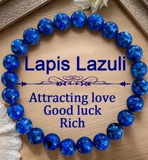 Armband Lapislazuli 10mm Energie Kugelarmband Gummizug 18,5cm Yoga Neu & OVP