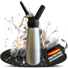 Mosa Silber-Schwarzer Sahnespender Sahnebereiter Sahnesyphon 0,5 L 500ml