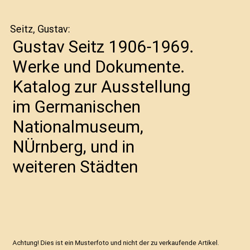 Gustav seitz 1906 1969 werke - gustav,