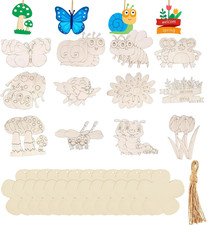 36 Stück Holz Basteln Kinder