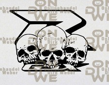 Aufkleber "GSX-R+Skulls"