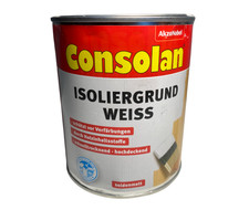 Consolan Isoliergrund Weiß 0,75 l Grundierung Holz Hochdeckend Schnelltrocknend