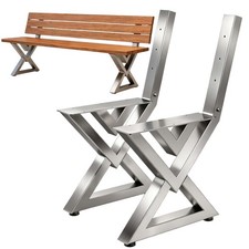 Bankgestell mit Lehne 2x