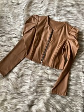 Neu Vegan Lederjacke 36 38 S M