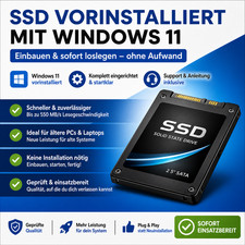 SSD Festplatte vorinstalliert