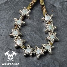 Großlochperlen 10 x Antik Silber Sterne Perlen Paracord Metallperlen
